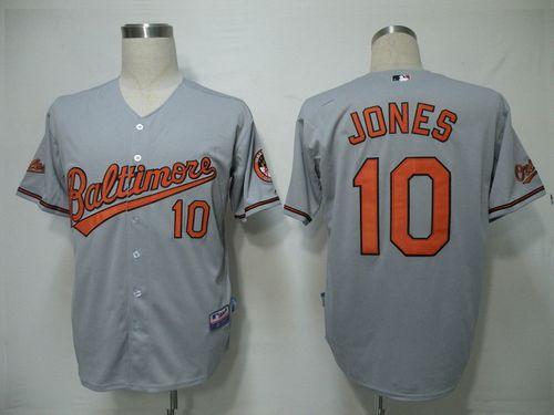 Orioles #10 Adam Jones Grey Cool Base Stitched Youth MLB Jersey - Click Image to Close